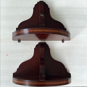 Elegant Brown Wooden Wall Shelves